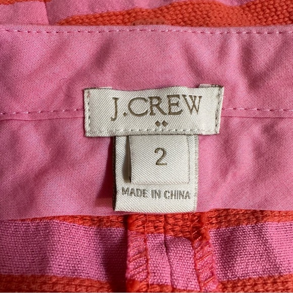 J Crew Factory Striped Mini Skirt Pink Orange 2 - Picture 12 of 15